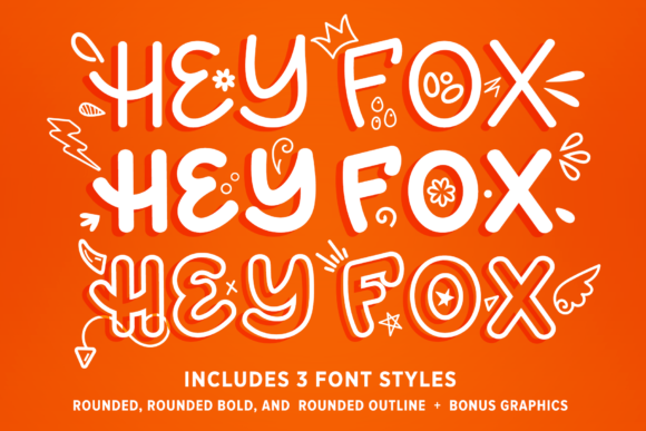Hey Fox Rounded Font Trio: A Versatile Typeface for Creative Brands