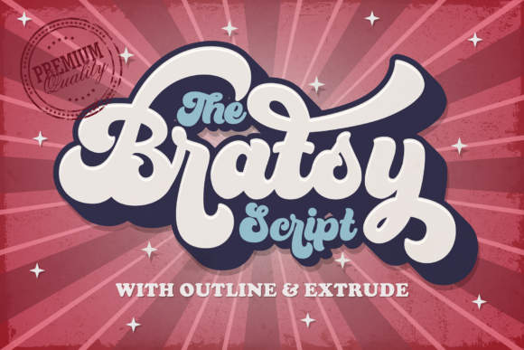 Transform Your Brand with Bratsy: A Retro Script Font